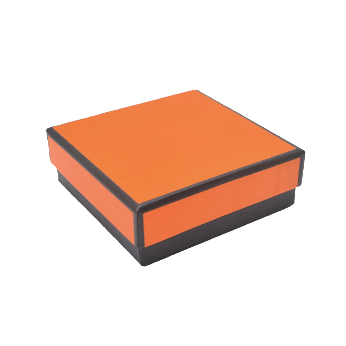 Boîte à bijoux carton 9 x 9 x 3,5 cm orange liseré noir – écrin bijoux carton – Lot de 20 - Écrins à bijoux, Coffrets à bijoux