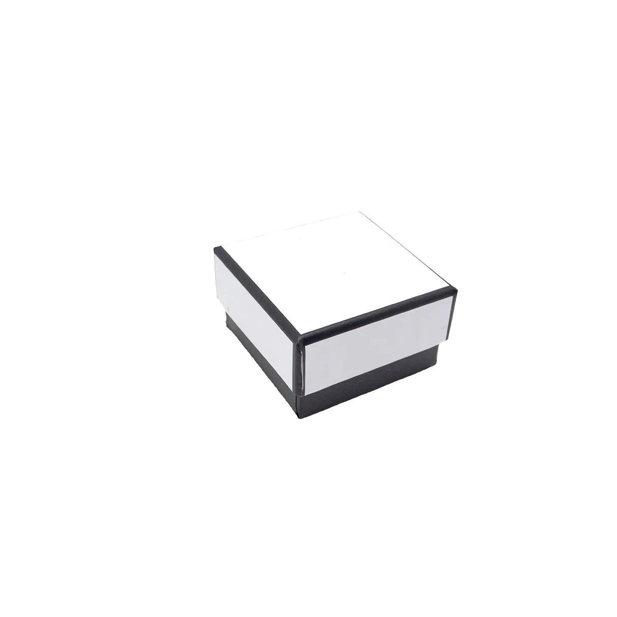 Boîte à bijoux carton 5 x 5 x 3 cm blanc liseré noir – écrin bijoux carton – Lot de 20 - Écrins à bijoux, Coffrets à bijoux