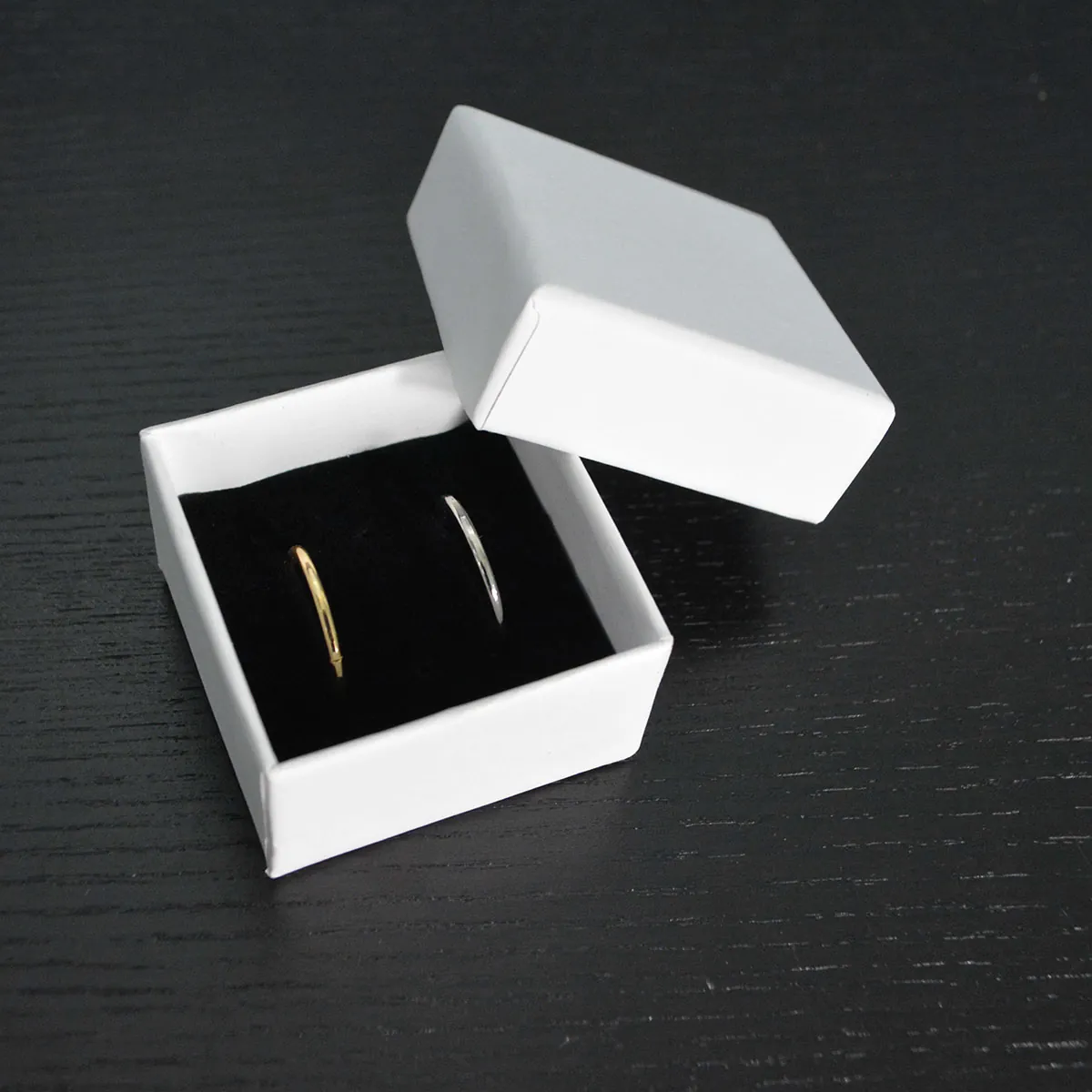 Boîte à bijoux carton 5 x 5 x 3 cm blanc – écrin bijoux carton – Lot de 20 - Écrins à bijoux, Coffrets à bijoux-1