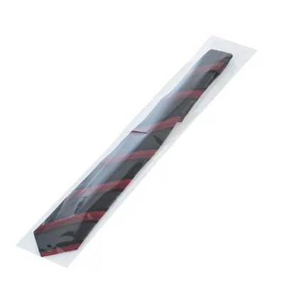 Sachet plastique haute brillance avec rabat adhésif et trou d'aération 9,5x61cm BOPP 40µ - Sachet de conditionnement - Lot de 100 - Sacs rabats adhésifs