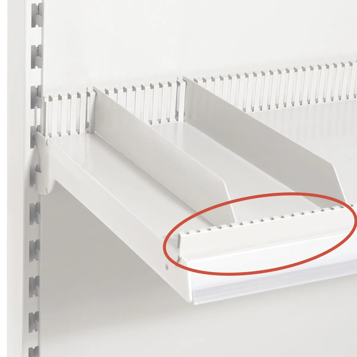Profils avant pour diviseurs noir sablé 100 cm - Ligne Store noir Sablé pas de 25 mm-1
