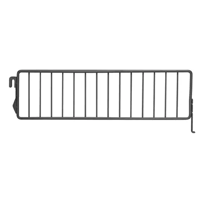 Séparateur grille pour tablette métallique 37 x 9,5 cm - Séparateur rayonnage - Diviseur grille - Noir sablé - Ligne Store noir Sablé pas de 25 mm