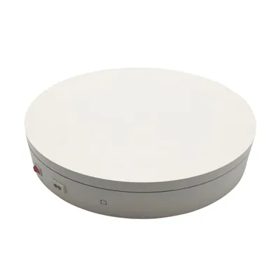 Plateau rotatif électrique blanc Ø 40 cm – Plateau tournant 35 kg - Présentoirs divers