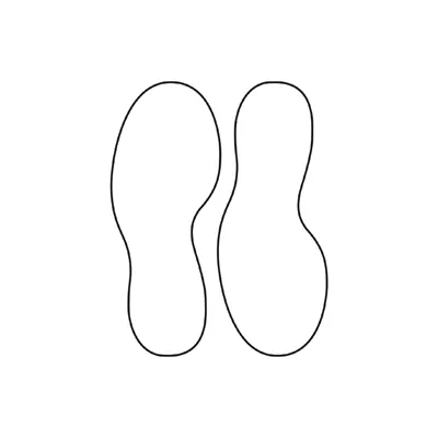 Pieds adhésifs pour marquage au sol - Guidage de prévention