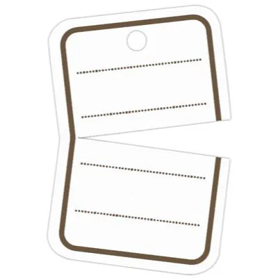 Étiquettes textiles détachables - Étiquettes à trou