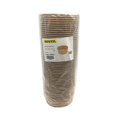 Saladier carton rond brun 1300 ml ø 18,5 x 6,5 cm - Bol kraft - Bol salade - Lot de 50 - Boîtes et bols à salade-1