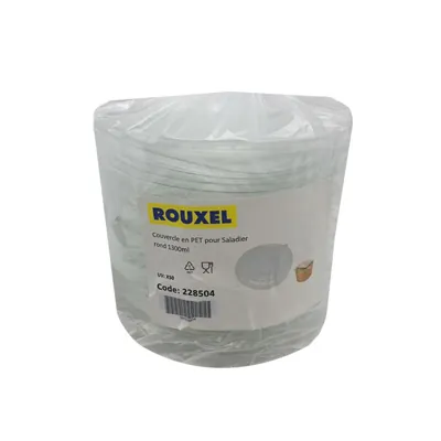 Couvercle pour saladier rond transparent ø 18,5 cm PET - Couvercle bol salade - Lot de 50 - Saladiers-1