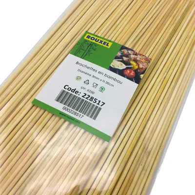 Pique à brochette bambou 30 cm - Lot de 250 - Touillettes bois, Piques à brochettes et Pailles carton-2