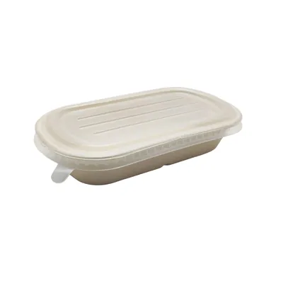 Couvercle transparent pour boîte repas 24 x 13,5 x 1,1 cm plastique - Lot de 50 - Boîtes repas jetables, Plateaux compartimentés-1
