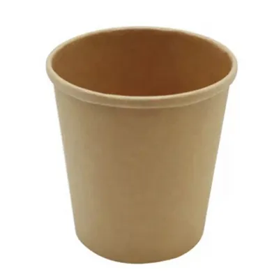 Pot à soupe carton kraft avec revêtement 380 ml ø 9,6 x ø 8 x 7,5 cm - Pot carton - Lot de 25 - Pots à soupe, Boîtes à pâtes