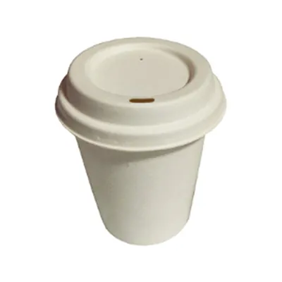 Gobelet boisson chaude 26 cl ø 8 x 9 cm - Gobelet bagasse - Gobelet café - Blanc - Lot de 50 - Gobelets et verres jetables-1