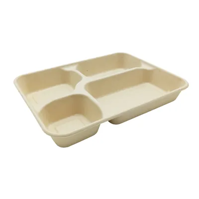 Plateaux repas 4 compartiments - Boîtes repas jetables, Plateaux compartimentés-1