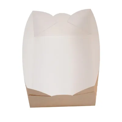 Barquette carton kraft 17,3 x 13,5 x 4,5 cm - Barquette snacking - Lot de 100 - Emballage snacking