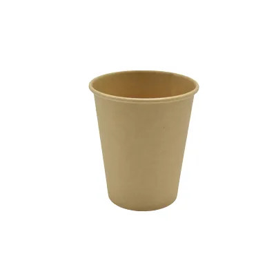 Gobelet boisson chaude 18 cl / 6oz ø 7,3 x 8 cm - Gobelet carton - Gobelet café - Brun - Lot de 50 - Gobelets jetables, Verres jetables