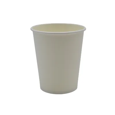 Gobelet boisson chaude 25 cl 8oz ø 8 x 9,2 cm - Gobelet carton - Gobelet café - Blanc - Lot de 50 - Gobelets jetables, Verres jetables