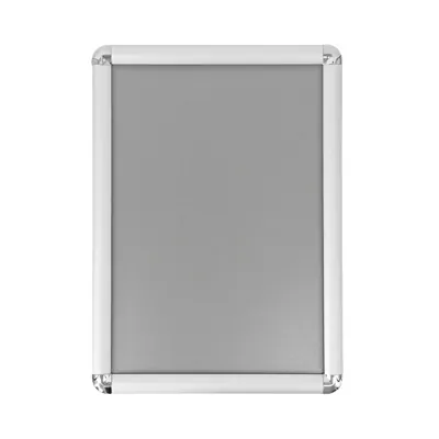 Cadre clic clac aluminium - Cadre clipsable - A3 - gris - angles arrondis - Porte-visuels muraux - à suspendre