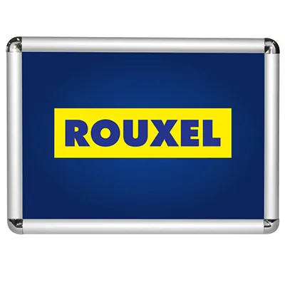 Cadre clic clac aluminium - Cadre clipsable - A2 - gris - angles arrondis - Porte-visuels muraux - à suspendre-2