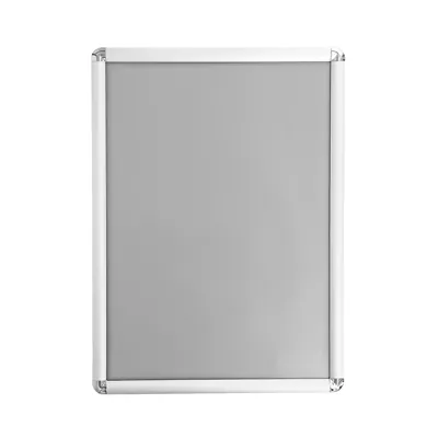 Cadre clic clac aluminium - Cadre clipsable - A2 - gris - angles arrondis - Porte-visuels muraux - à suspendre