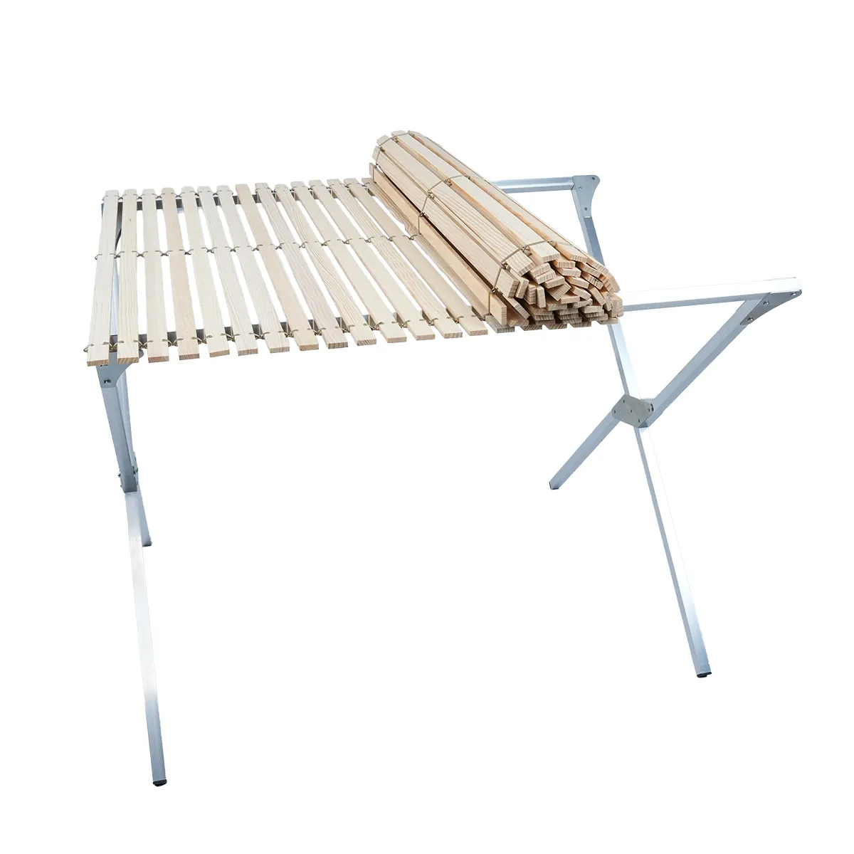 Lit de camp aluminium pliant 100 x 75 cm - Lit de camp pour marché - Tables de marché, étals de marché-3