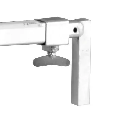 Barre de penderie coulissante - Traverse penderie carrée Section 25 x 25 mm L 196 à 380 cm Acier galvanisé - Faitière penderie - Penderies et accessoires pour parasol-2