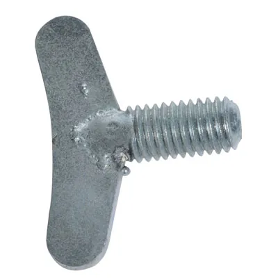 Vis papillon M10 Acier pour pied parasol de marché, parasol forain - Paquet de 5 - Pieds de parasol