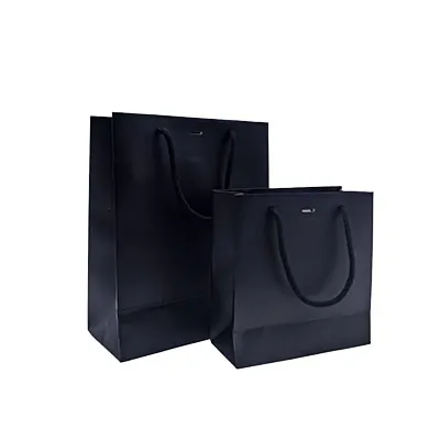 Sacs pelliculés noir mat avec fenêtre - 18 + 8 x 19 cm - Sacs pelliculés poignées cordelette-3