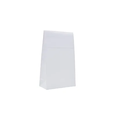 Pochettes cadeaux pelliculées blanc brillant 10+4,5x16cm - Paquet de 50 - Pochettes cadeaux luxe-1