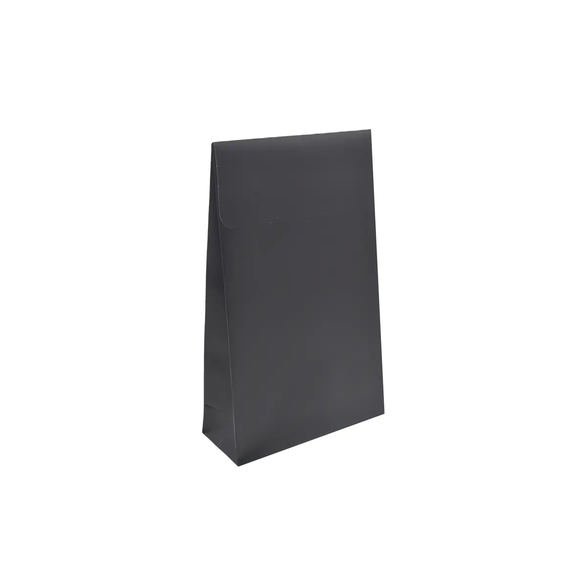 Pochette cadeau noire mate pelliculée fermeture adhésive 10+4,5x16 cm – Paquet de 50 - Pochettes cadeaux luxe