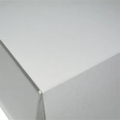 Boîte cadeau tissu avec noeud blanc mat 23 x 16 x 9 cm, paquet de 5 - Boites cadeaux carton pliables-1