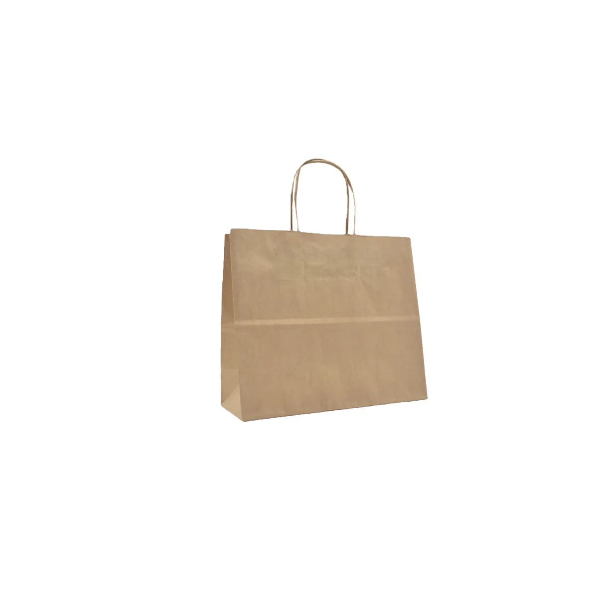 Sacs kraft bruns à poignées torsadées 24 x 10 x 21 cm – Paquet de 100 - Sacs kraft brun poignées torsadées