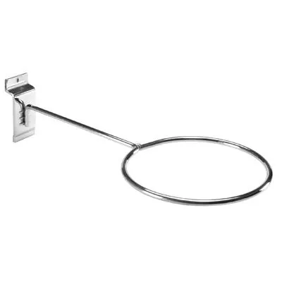 Support ballon pour panneau rainuré ø 15 x L 20 cm métal chromé - Porte ballon pour panneau rainuré - Accessoires divers