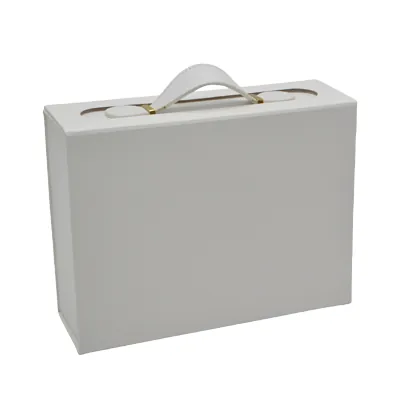 Boites cadeaux carton blanches grand format avec poignée 33x25x12cm – Paquet de 5 - Boites carton avec poignée-1