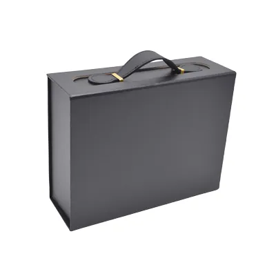 Boites cadeaux carton noires avec poignée 24x18,2x8cm – Paquet de 5 - Boites carton avec poignée