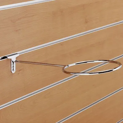 Support ballon pour panneau rainuré ø 15 x L 20 cm métal chromé - Porte ballon pour panneau rainuré - Accessoires divers-1