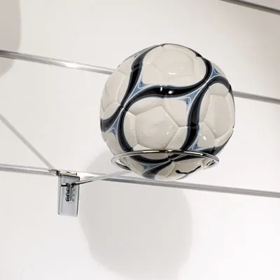 Support ballon pour panneau rainuré ø 15 x L 20 cm métal chromé - Porte ballon pour panneau rainuré - Accessoires divers-2