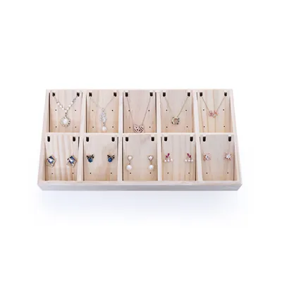 Plateau de présentation 10 cases - Présentoirs à bijoux multifonction-1