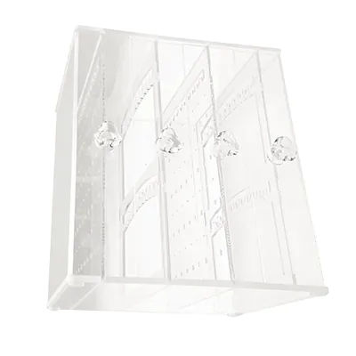 Présentoir bijoux transparent 21,5 x 13 x 19 cm - Organiseur de bijoux - Coffrets vitrines bijoux