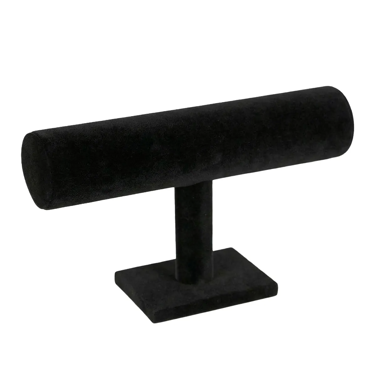 Présentoir bracelets et montres sur pied en flanelle Noir 23 x 7 x 14 cm - Support bracelets - Support montres - Présentoirs bracelets et montres