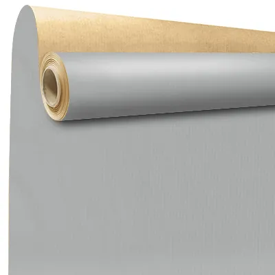 Papier cadeau kraft argent uni 70 cm x 100 m 60 g/m² – le rouleau - Papiers cadeaux unis