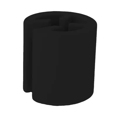 Marque taille neutre noir ø 1 x 1 cm - Indicateur de taille pour cintre - Paquet de 100 - Marques taille pour cintres