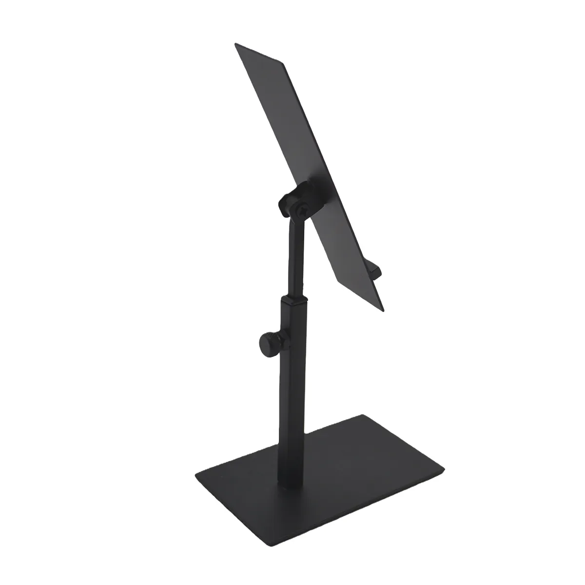 Présentoir chaussure réglable en métal noir H 15 / 22 cm – Support chaussure inclinable pour vitrine et comptoir - Présentoirs chaussures-1