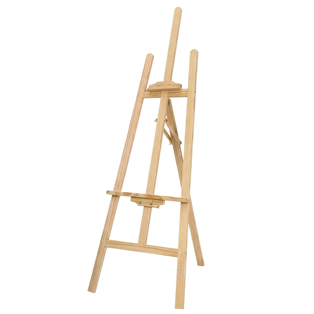 Chevalet en bois brut 175 cm - Chevalet trépied - Chevalet pour peinture - Chevalets