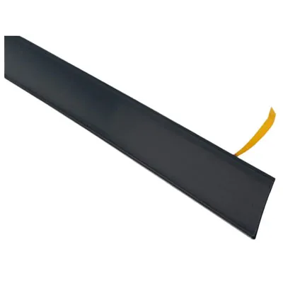 Porte-étiquette adhésif profilé noir 40 x 1320 mm PVC pour rayonnage - Lot de 10 - Porte-étiquettes pour tablettes
