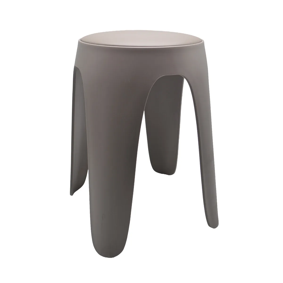 Tabouret design empilable marron 47cm avec assise rembourrée - Usage Pro (Commerce & CHR) - Tabourets