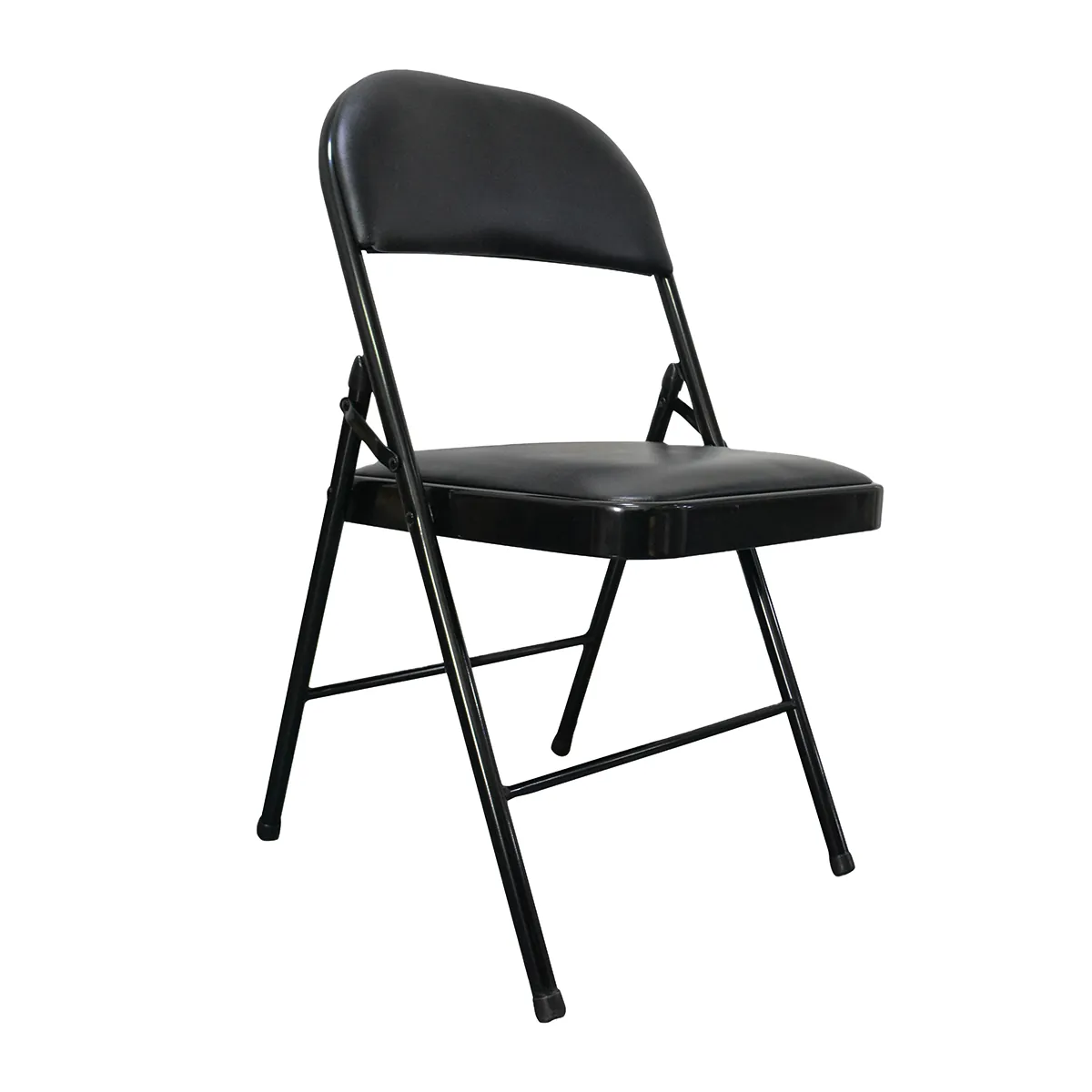 Chaise pliante métal noir rembourrée 46,5 x 47,5 x 79 cm – Chaise pliable réception - Chaise pliante professionnelle - Chaises d'intérieur