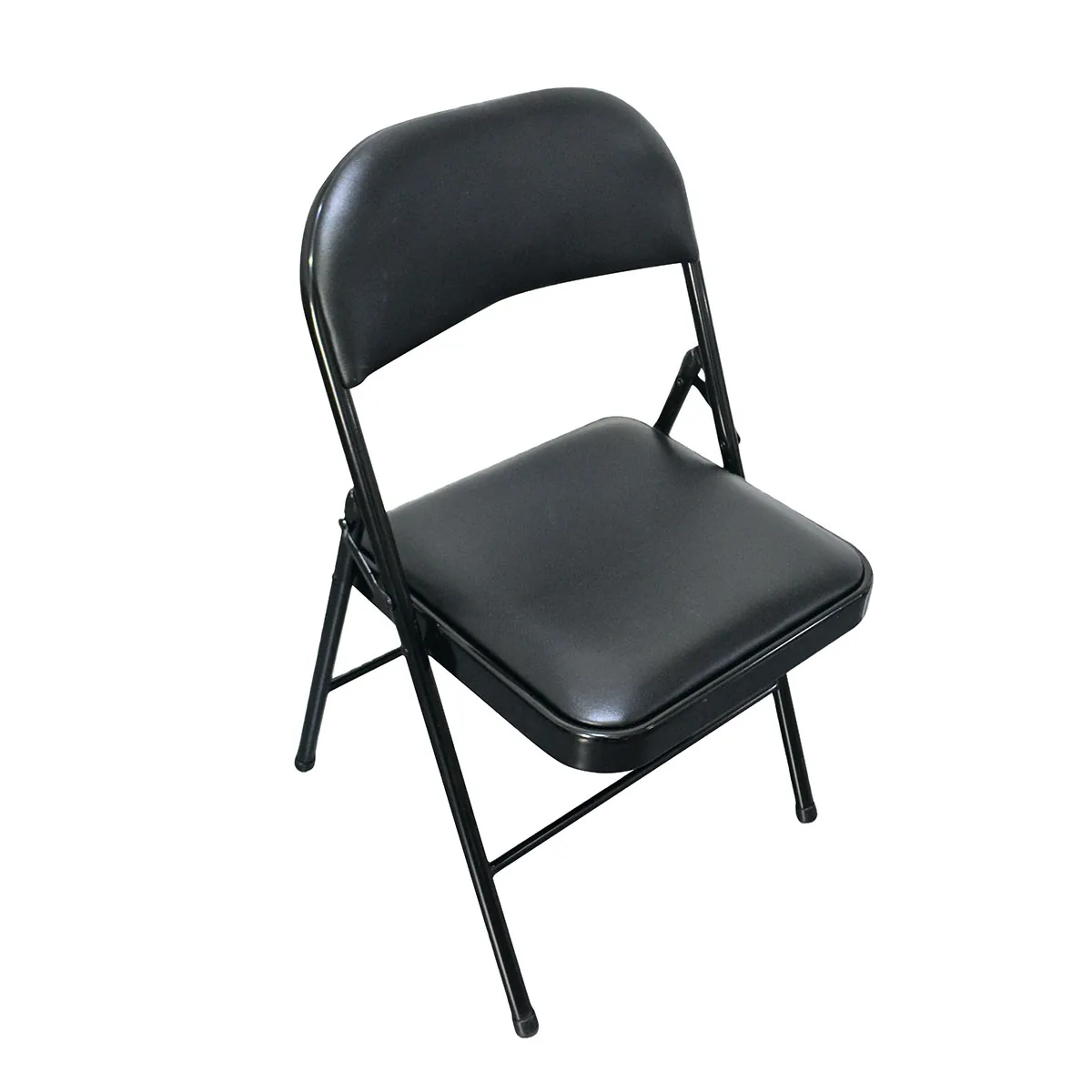 Chaise pliante métal noir rembourrée 46,5 x 47,5 x 79 cm – Chaise pliable réception - Chaise pliante professionnelle - Chaises d'intérieur-1