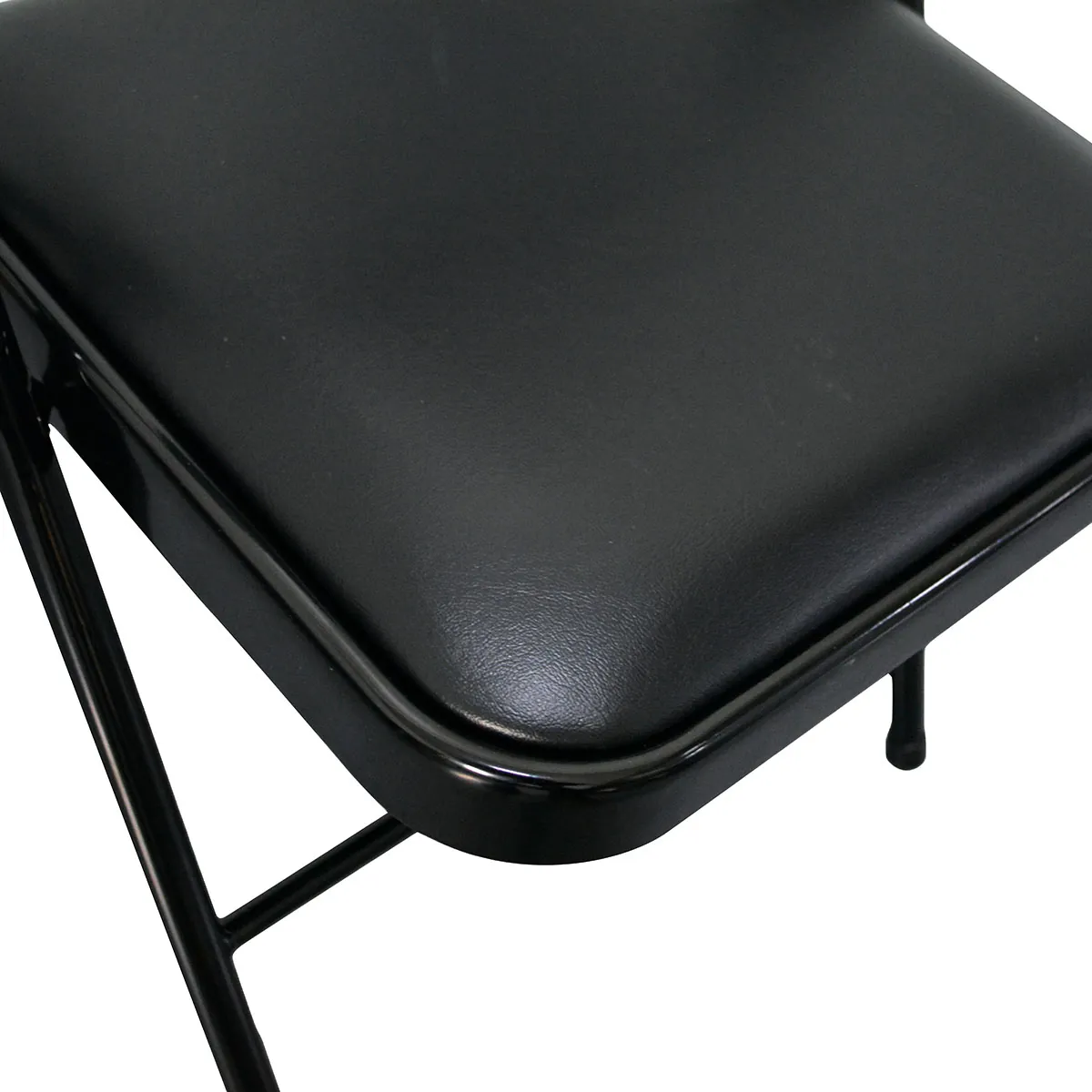 Chaise pliante métal noir rembourrée 46,5 x 47,5 x 79 cm – Chaise pliable réception - Chaise pliante professionnelle - Chaises d'intérieur-2