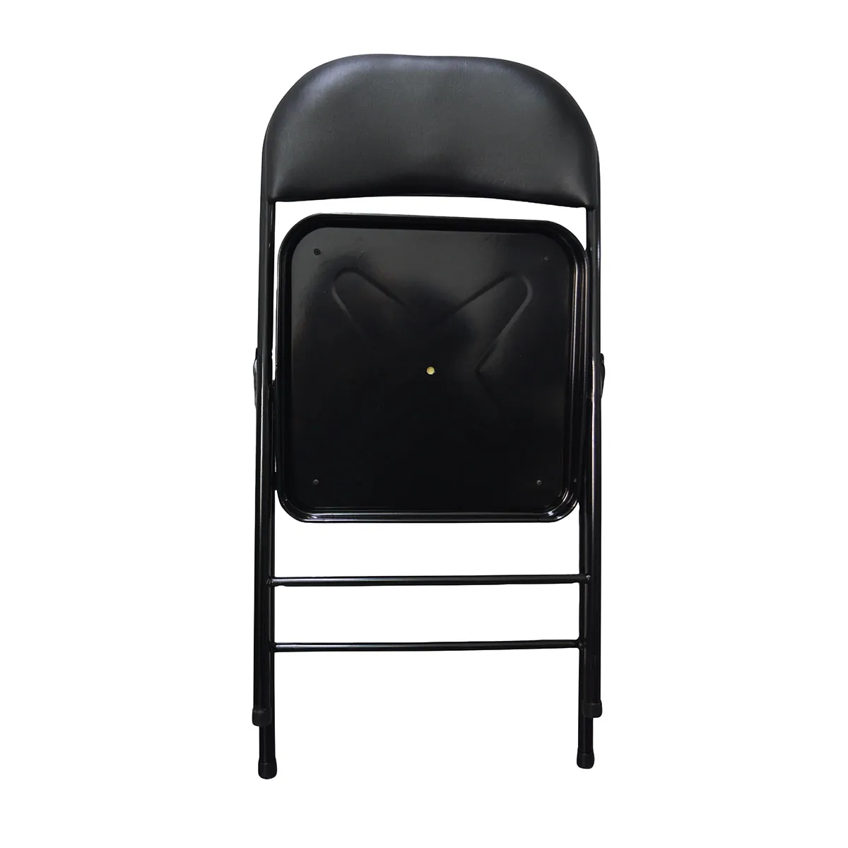 Chaise pliante métal noir rembourrée 46,5 x 47,5 x 79 cm – Chaise pliable réception - Chaise pliante professionnelle - Chaises d'intérieur-4