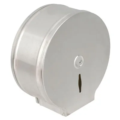 Distributeur papier toilette Jumbo 200m Inox brossé 24,6 x 12 x 28,2 cm - Dévidoirs hygiène