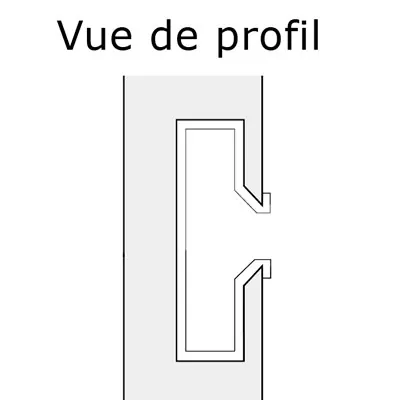 Profil aluminium - Insert aluminium pour panneau rainuré L 120 cm blanc laqué - Profils aluminium-1